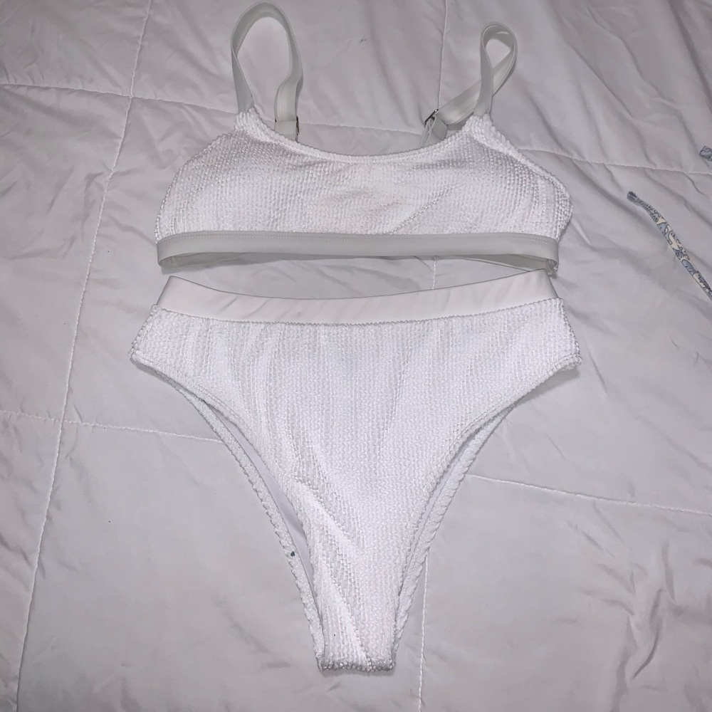 White high waisted bikini